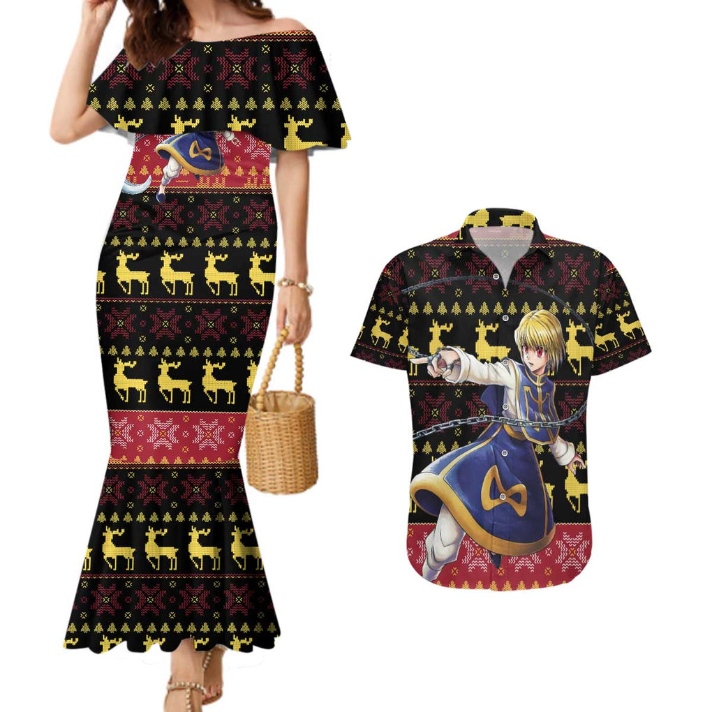 Kurapika - Hunter X Hunter Couples Matching Mermaid Dress and Hawaiian Shirt Anime Mix Christmas Style