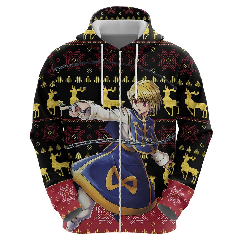 Kurapika - Hunter X Hunter Zip Hoodie Anime Mix Christmas Style