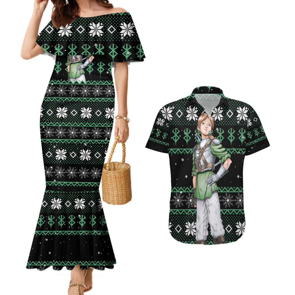 Judeau - Berserk Couples Matching Mermaid Dress and Hawaiian Shirt Anime Mix Christmas Style