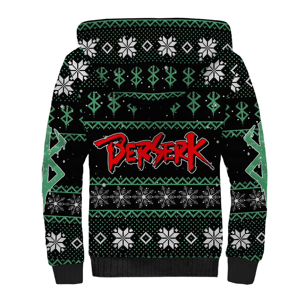 Judeau - Berserk Sherpa Hoodie Anime Mix Christmas Style