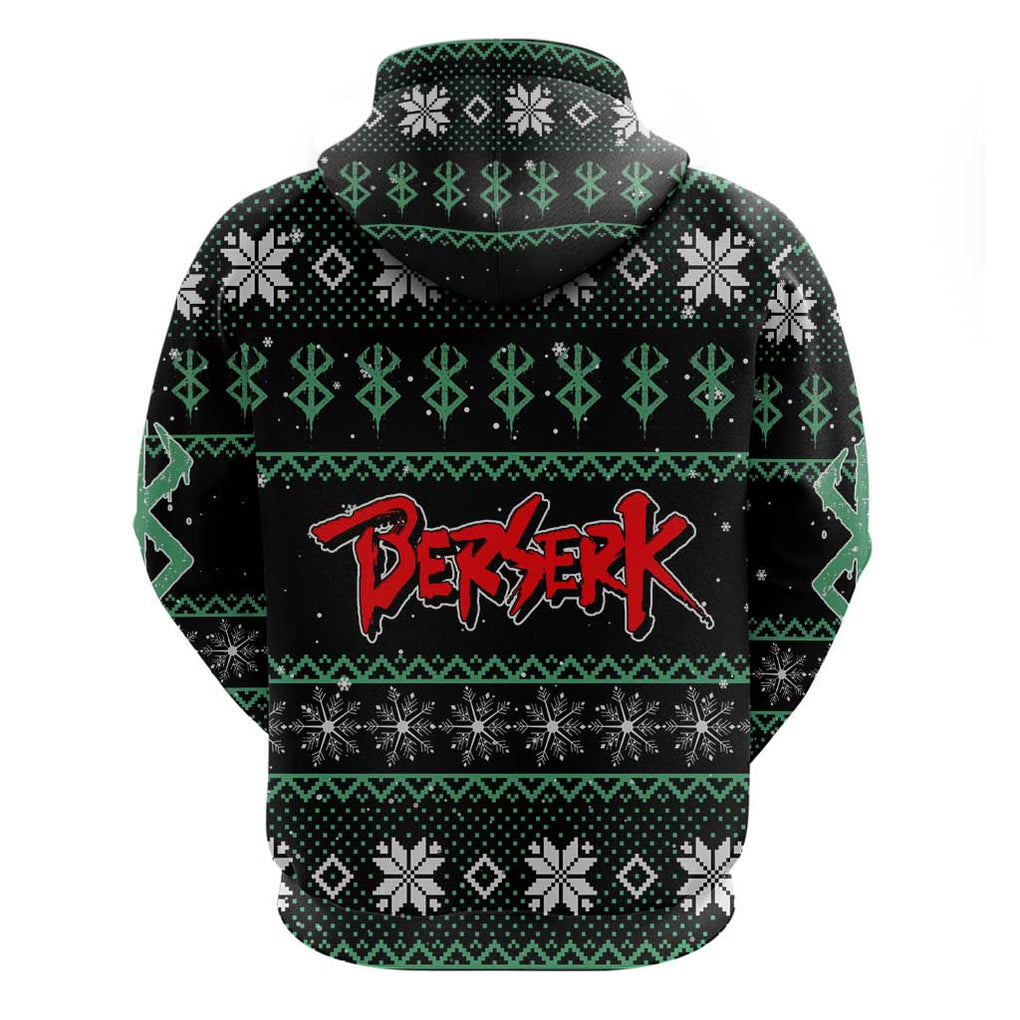 Judeau - Berserk Zip Hoodie Anime Mix Christmas Style