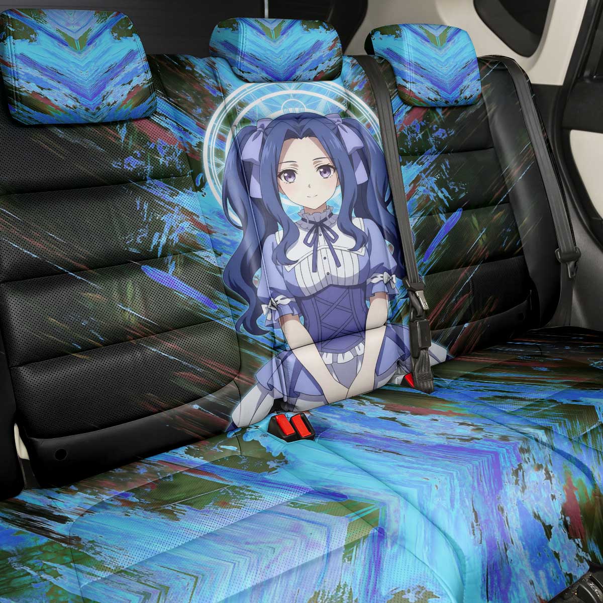 Melty Q Melromarc The Rising of the Shield Hero Back Car Seat Cover with Royal Attire and Magical Circle Background - The Mazicc