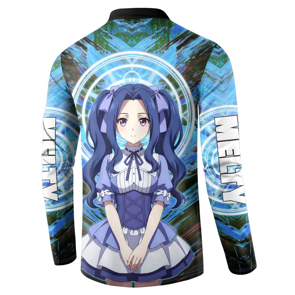 Melty Q Melromarc The Rising of the Shield Hero Button Sweatshirt with Royal Attire and Magical Circle Background - The Mazicc