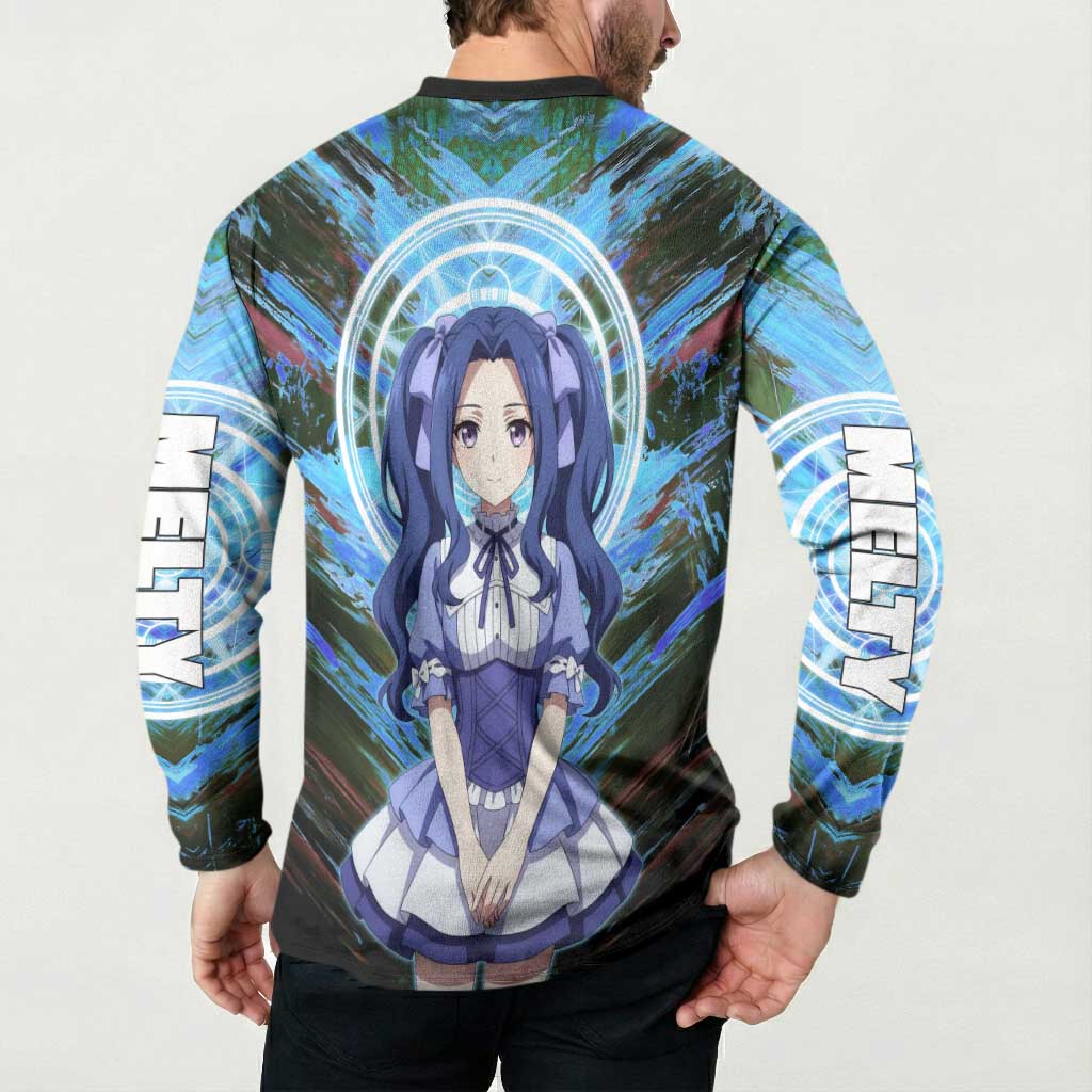 Melty Q Melromarc The Rising of the Shield Hero Button Sweatshirt with Royal Attire and Magical Circle Background - The Mazicc