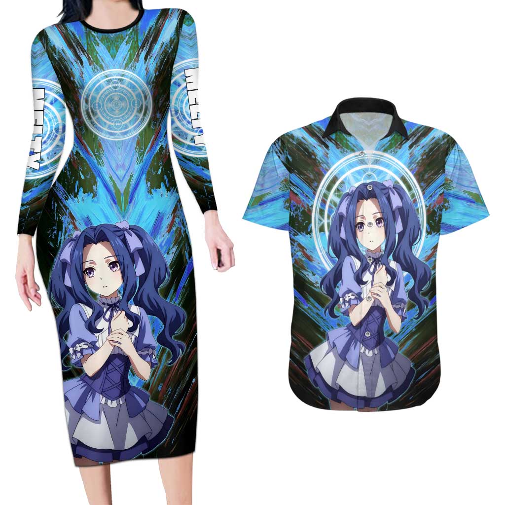 Melty Q Melromarc The Rising of the Shield Hero Couples Matching Long Sleeve Bodycon Dress and Hawaiian Shirt with Royal Attire and Magical Circle Background - The Mazicc