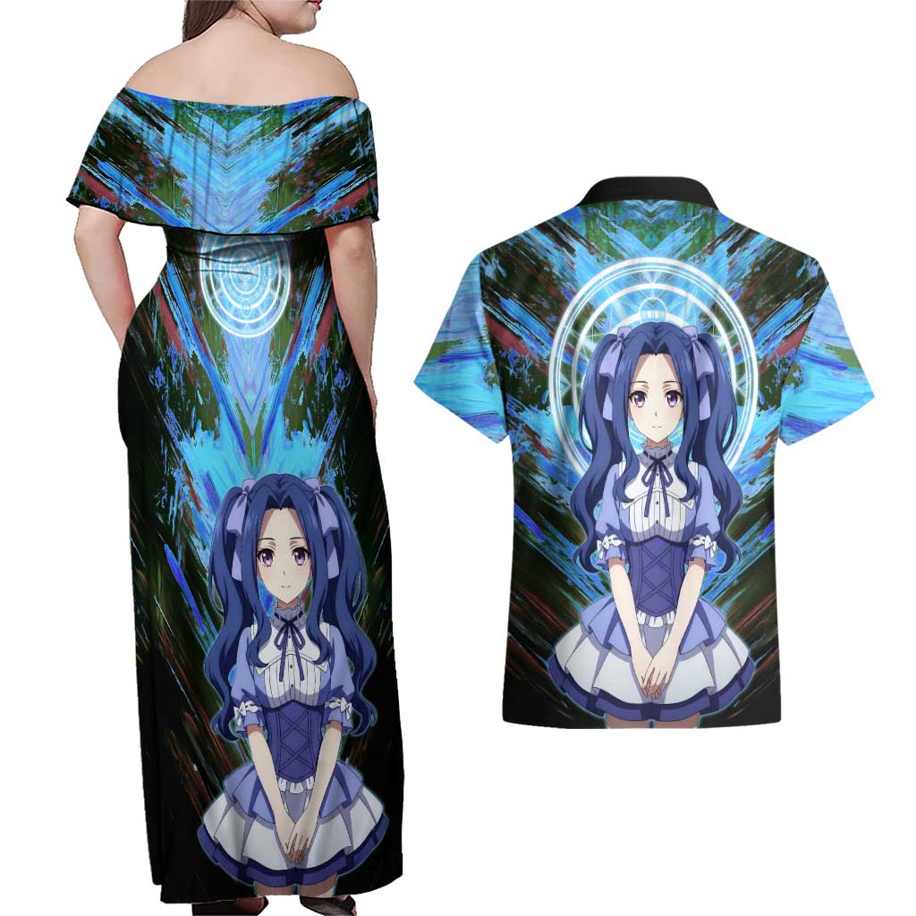 Melty Q Melromarc The Rising of the Shield Hero Couples Matching Off Shoulder Maxi Dress and Hawaiian Shirt with Royal Attire and Magical Circle Background - The Mazicc