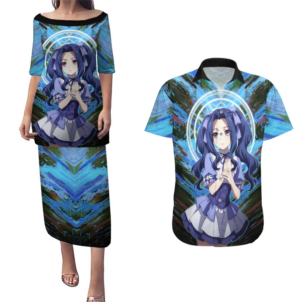 Melty Q Melromarc The Rising of the Shield Hero Couples Matching Puletasi and Hawaiian Shirt with Royal Attire and Magical Circle Background - The Mazicc