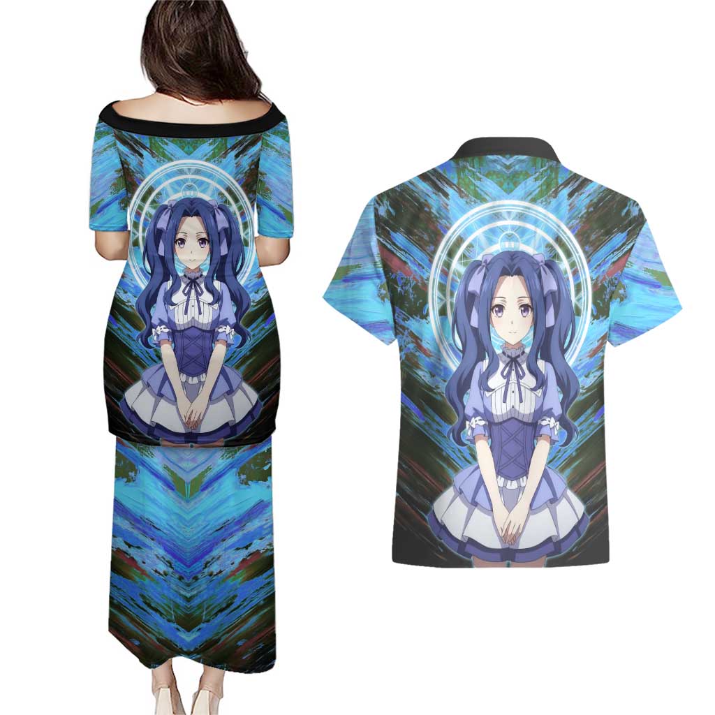 Melty Q Melromarc The Rising of the Shield Hero Couples Matching Puletasi and Hawaiian Shirt with Royal Attire and Magical Circle Background - The Mazicc