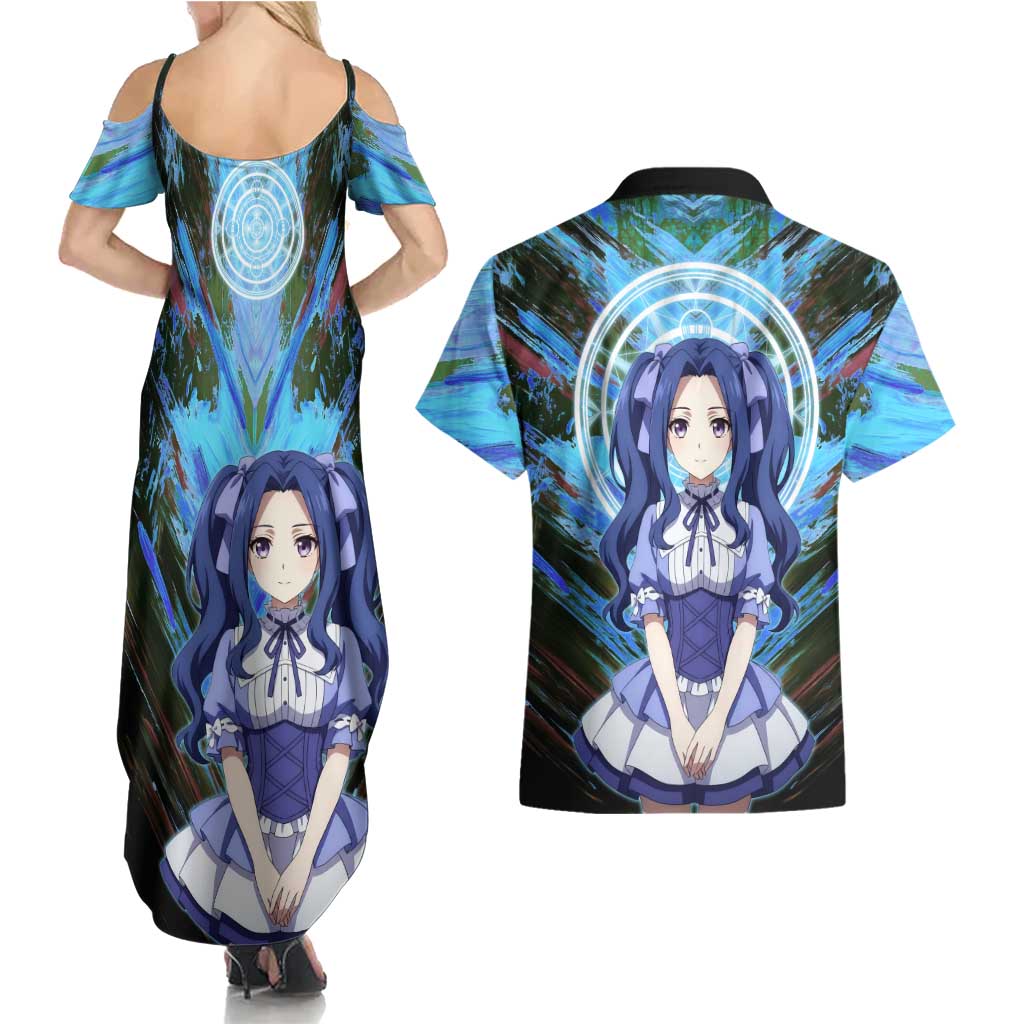 Melty Q Melromarc The Rising of the Shield Hero Couples Matching Summer Maxi Dress and Hawaiian Shirt with Royal Attire and Magical Circle Background - The Mazicc