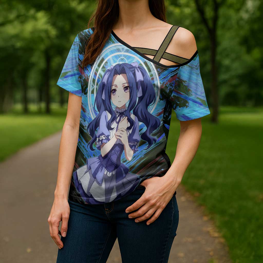 Melty Q Melromarc The Rising of the Shield Hero Cross Shoulder Shirt with Royal Attire and Magical Circle Background - The Mazicc