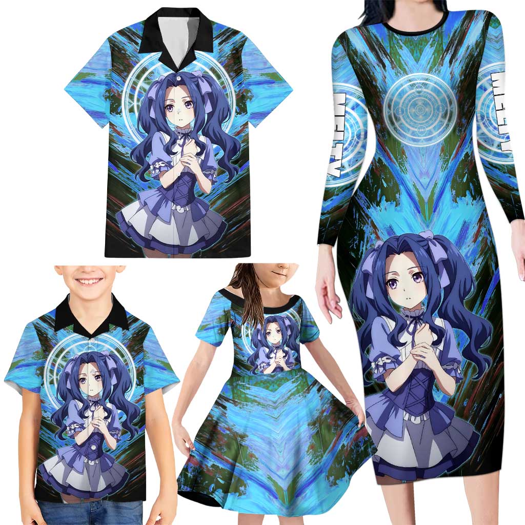 Melty Q Melromarc The Rising of the Shield Hero Family Matching Long Sleeve Bodycon Dress and Hawaiian Shirt with Royal Attire and Magical Circle Background