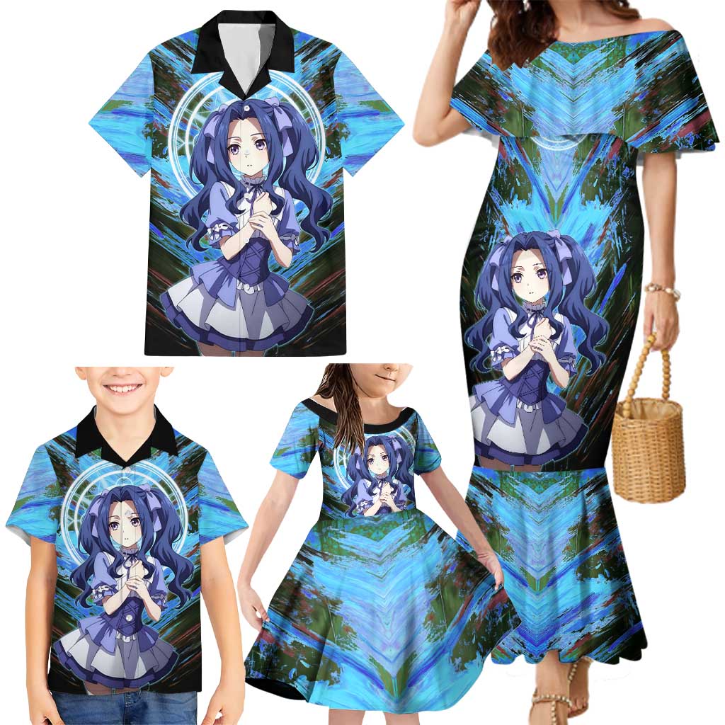 Melty Q Melromarc The Rising of the Shield Hero Family Matching Mermaid Dress and Hawaiian Shirt with Royal Attire and Magical Circle Background