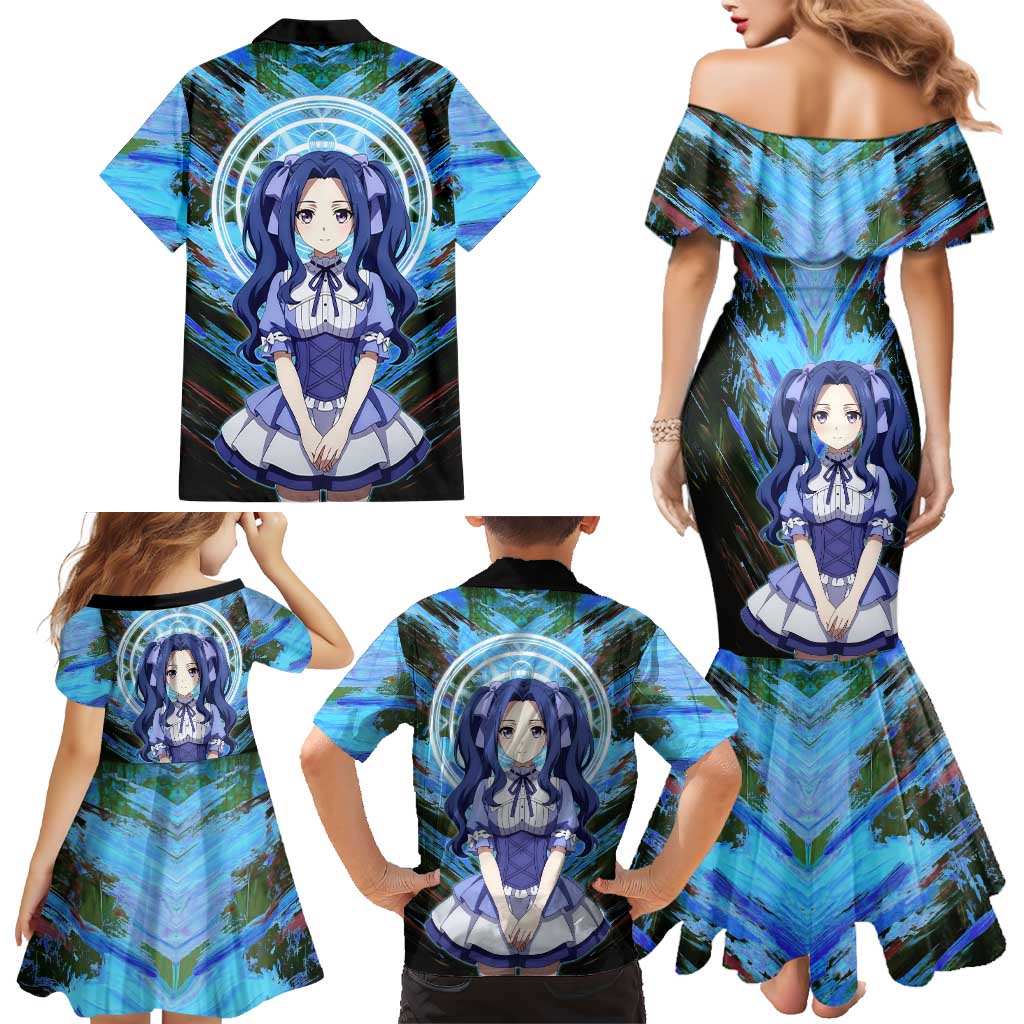 Melty Q Melromarc The Rising of the Shield Hero Family Matching Mermaid Dress and Hawaiian Shirt with Royal Attire and Magical Circle Background
