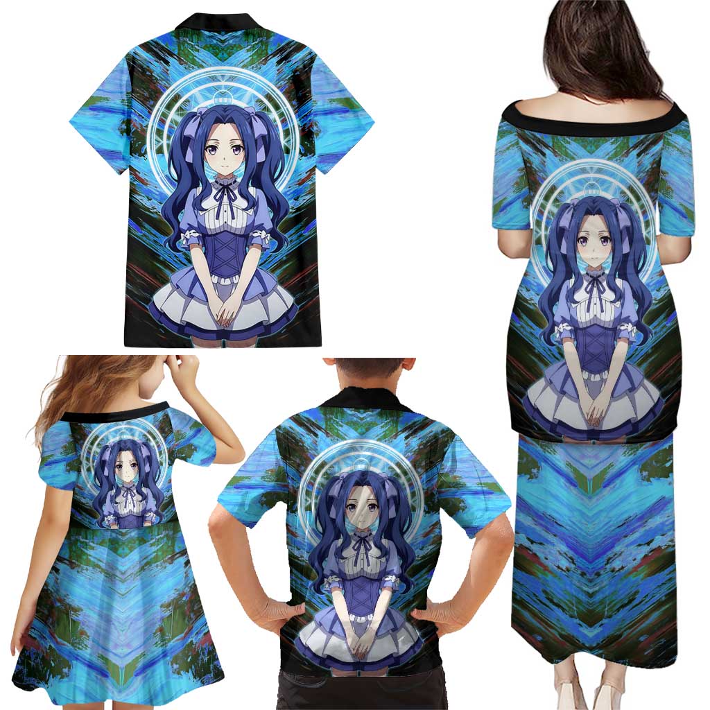 Melty Q Melromarc The Rising of the Shield Hero Family Matching Puletasi and Hawaiian Shirt with Royal Attire and Magical Circle Background