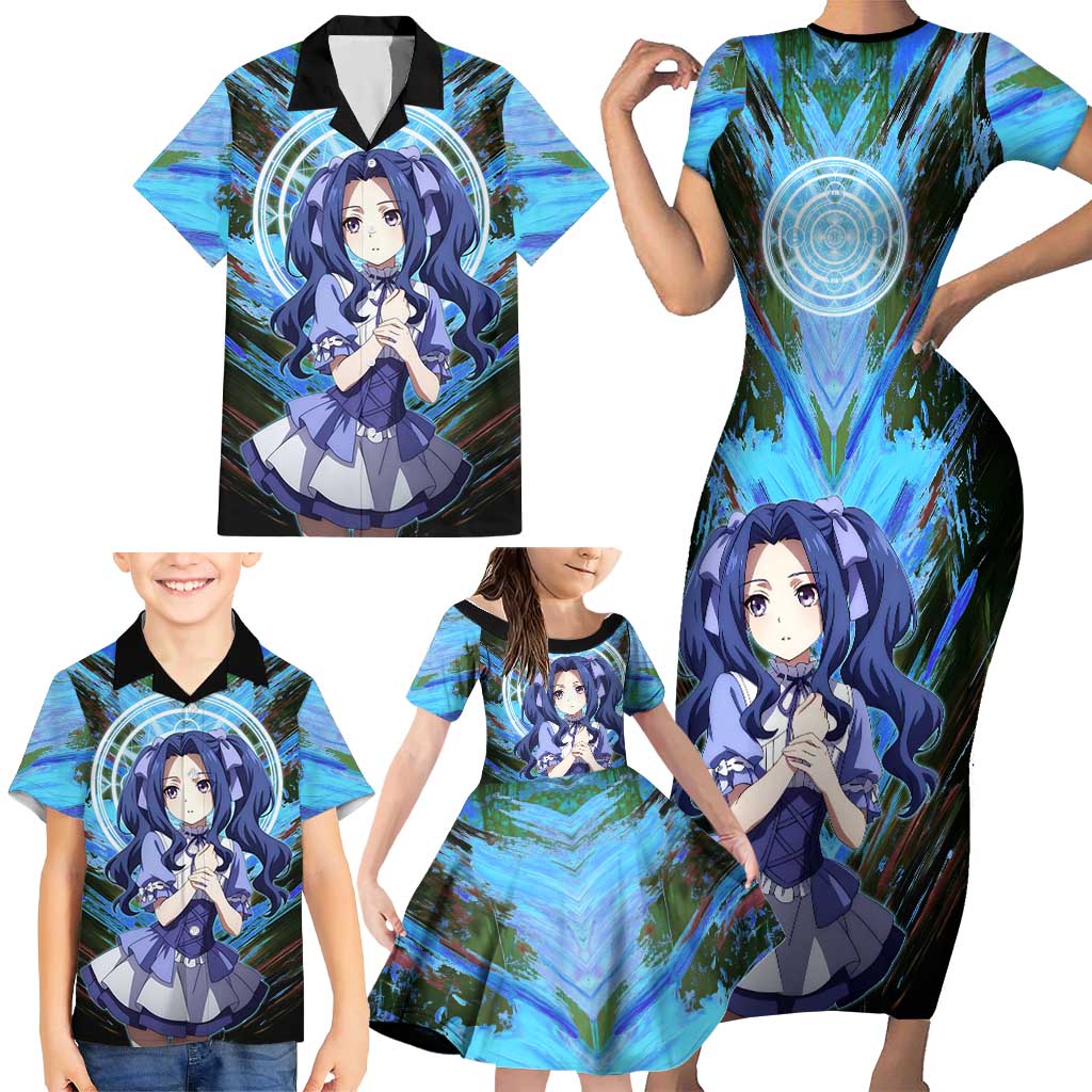 Melty Q Melromarc The Rising of the Shield Hero Family Matching Short Sleeve Bodycon Dress and Hawaiian Shirt with Royal Attire and Magical Circle Background
