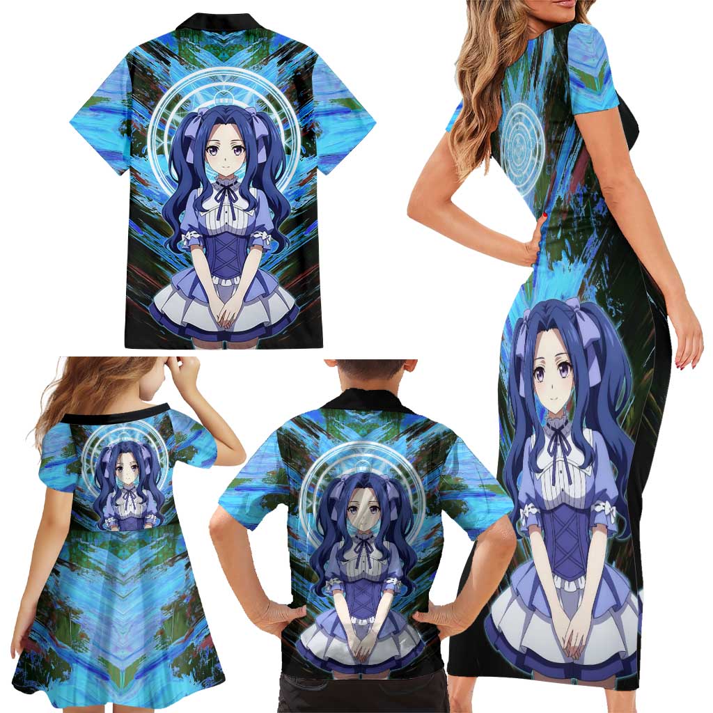 Melty Q Melromarc The Rising of the Shield Hero Family Matching Short Sleeve Bodycon Dress and Hawaiian Shirt with Royal Attire and Magical Circle Background