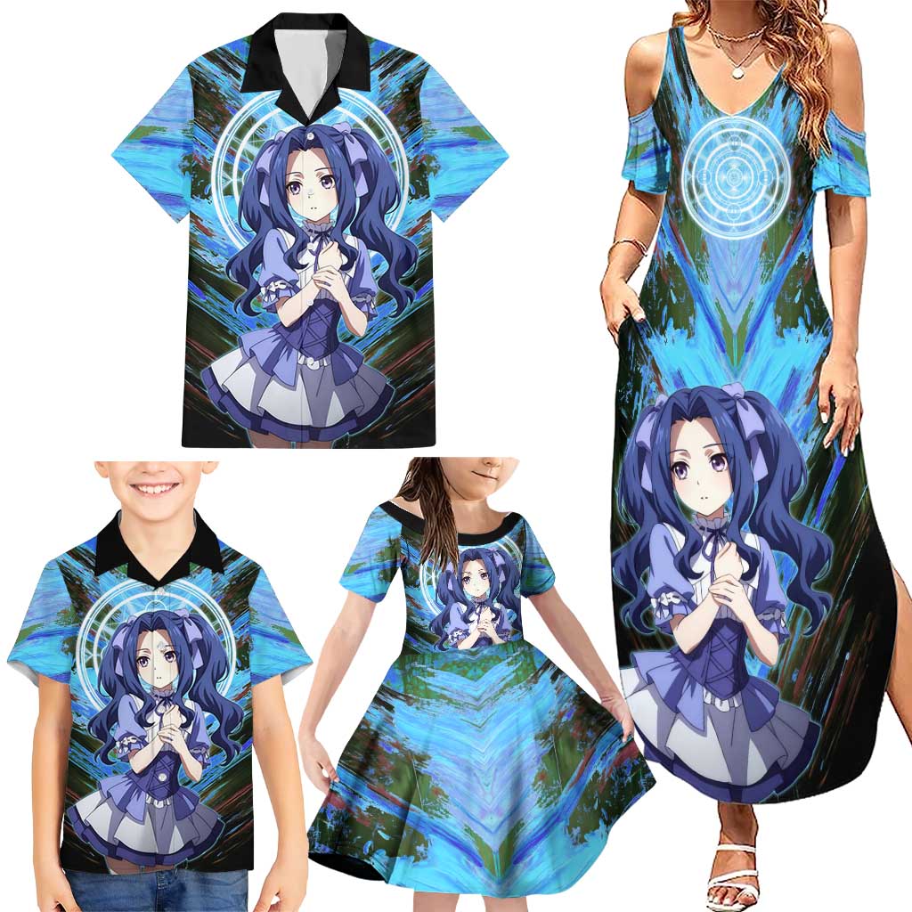 Melty Q Melromarc The Rising of the Shield Hero Family Matching Summer Maxi Dress and Hawaiian Shirt with Royal Attire and Magical Circle Background