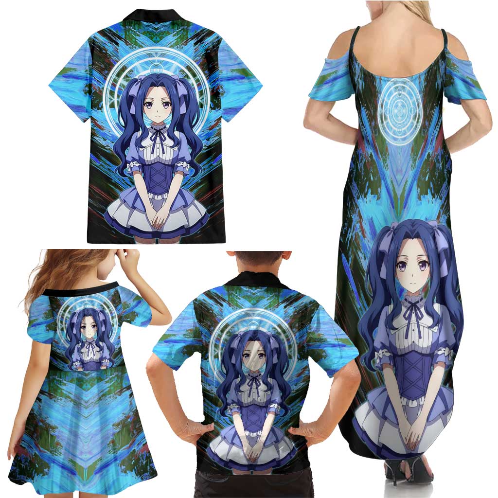 Melty Q Melromarc The Rising of the Shield Hero Family Matching Summer Maxi Dress and Hawaiian Shirt with Royal Attire and Magical Circle Background