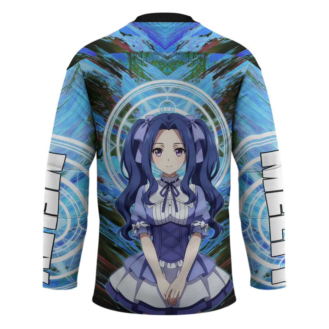 Melty Q Melromarc The Rising of the Shield Hero Hockey Jersey with Royal Attire and Magical Circle Background - The Mazicc