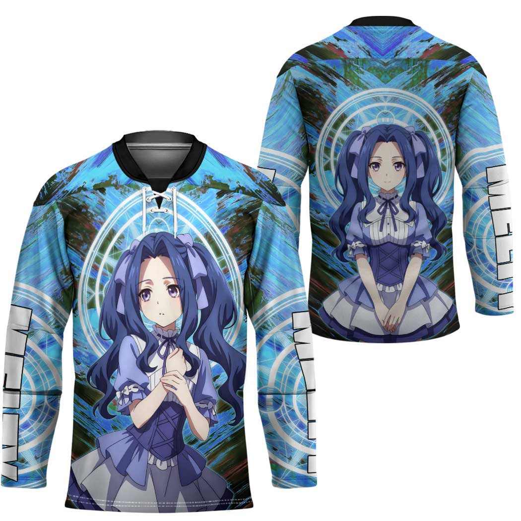 Melty Q Melromarc The Rising of the Shield Hero Hockey Jersey with Royal Attire and Magical Circle Background - The Mazicc
