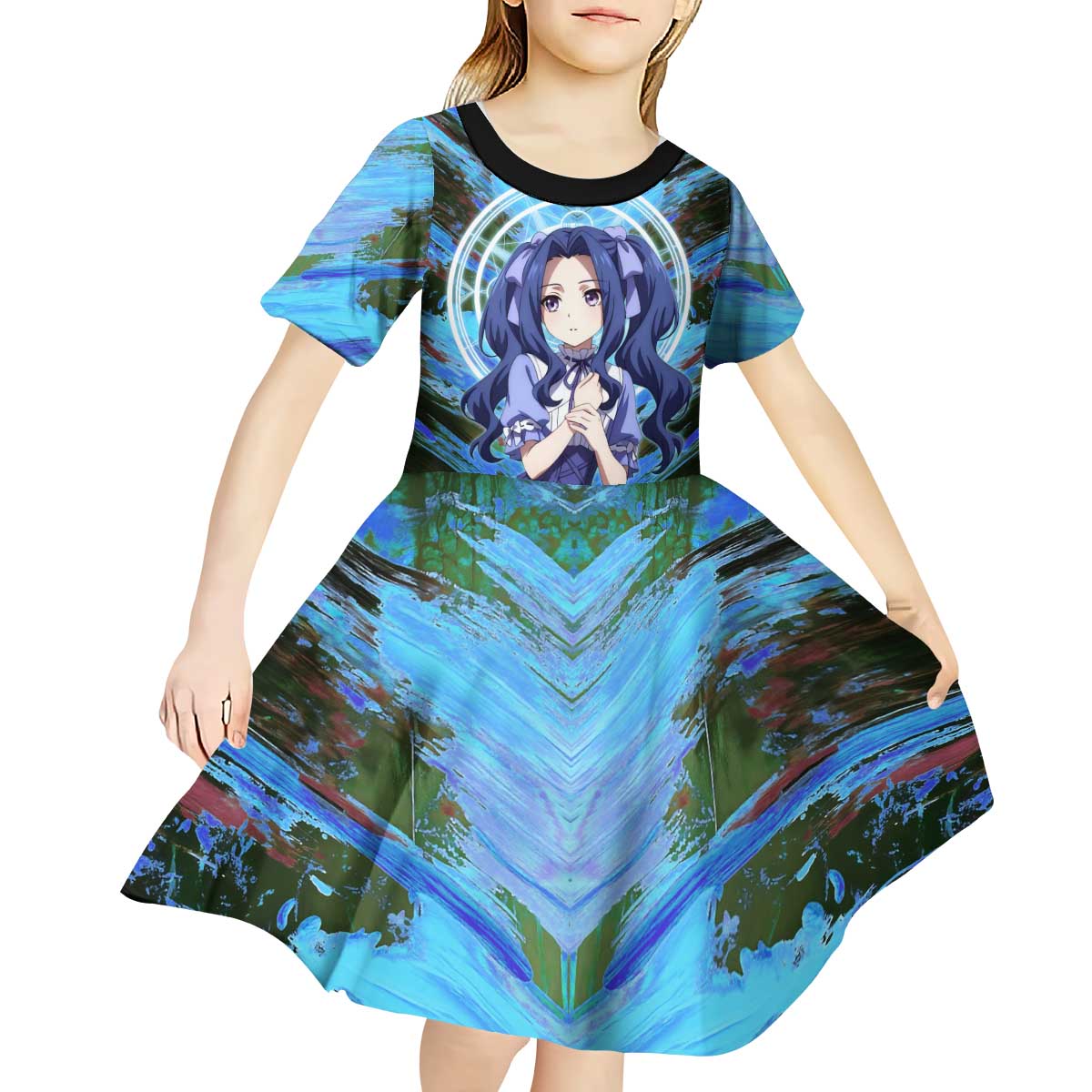 Melty Q Melromarc The Rising of the Shield Hero Kid Short Sleeve Dress with Royal Attire and Magical Circle Background - The Mazicc