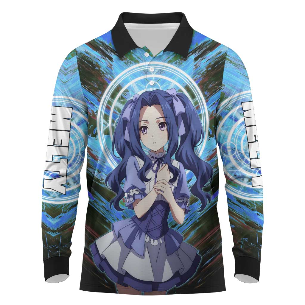 Melty Q Melromarc The Rising of the Shield Hero Long Sleeve Polo Shirt with Royal Attire and Magical Circle Background - The Mazicc