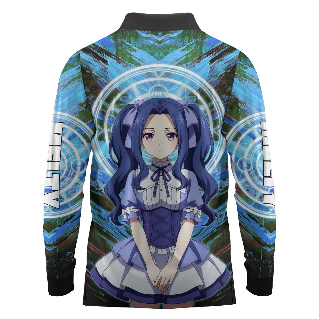 Melty Q Melromarc The Rising of the Shield Hero Long Sleeve Polo Shirt with Royal Attire and Magical Circle Background - The Mazicc