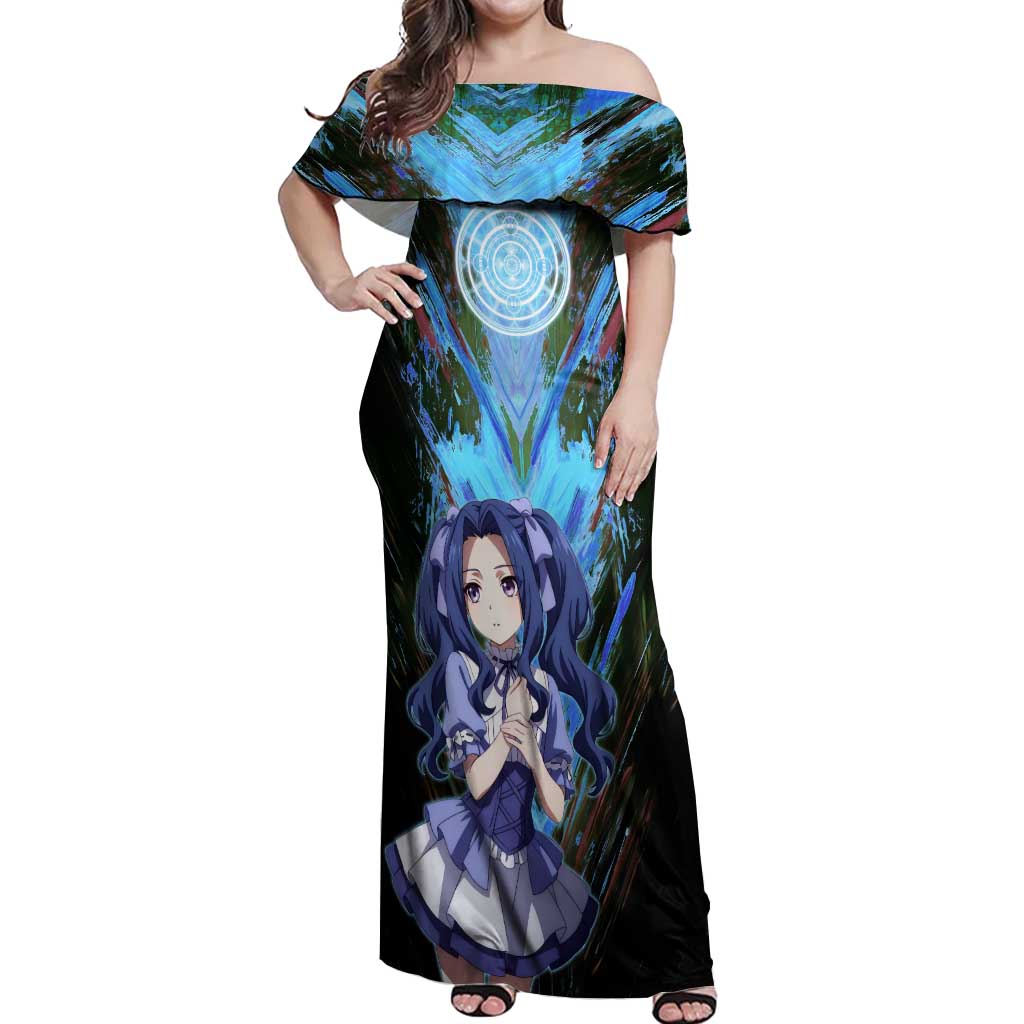 Melty Q Melromarc The Rising of the Shield Hero Off Shoulder Maxi Dress with Royal Attire and Magical Circle Background - The Mazicc