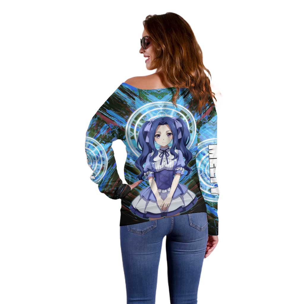 Melty Q Melromarc The Rising of the Shield Hero Off Shoulder Sweater with Royal Attire and Magical Circle Background - The Mazicc
