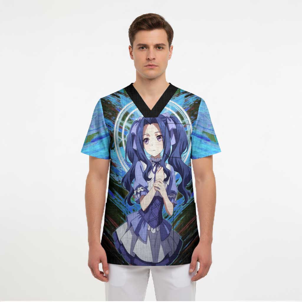 Melty Q Melromarc The Rising of the Shield Hero Scrub Top with Royal Attire and Magical Circle Background - The Mazicc