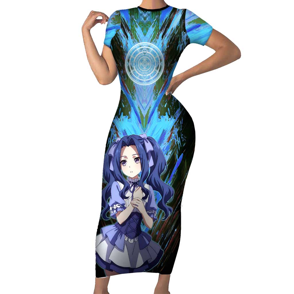 Melty Q Melromarc The Rising of the Shield Hero Short Sleeve Bodycon Dress with Royal Attire and Magical Circle Background - The Mazicc