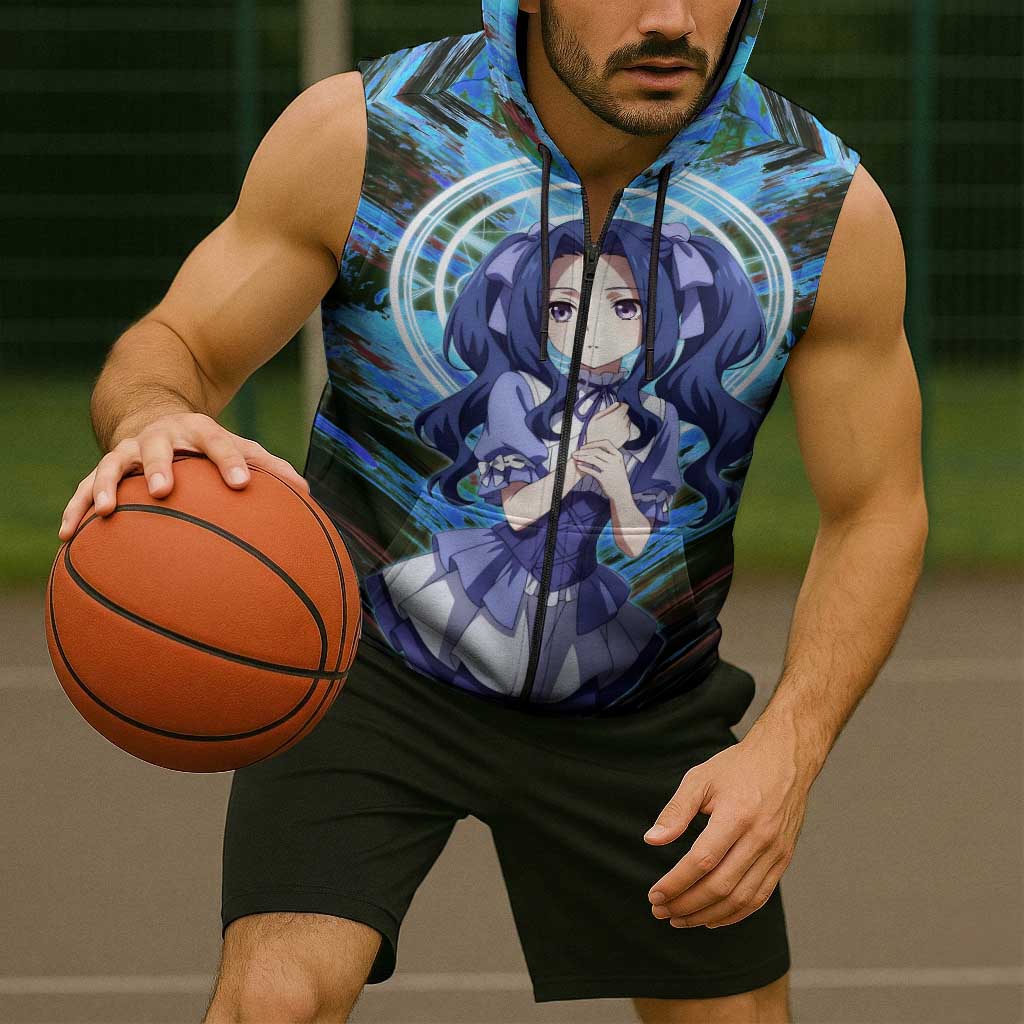 Melty Q Melromarc The Rising of the Shield Hero Sleeveless Zip Hoodie with Royal Attire and Magical Circle Background - The Mazicc