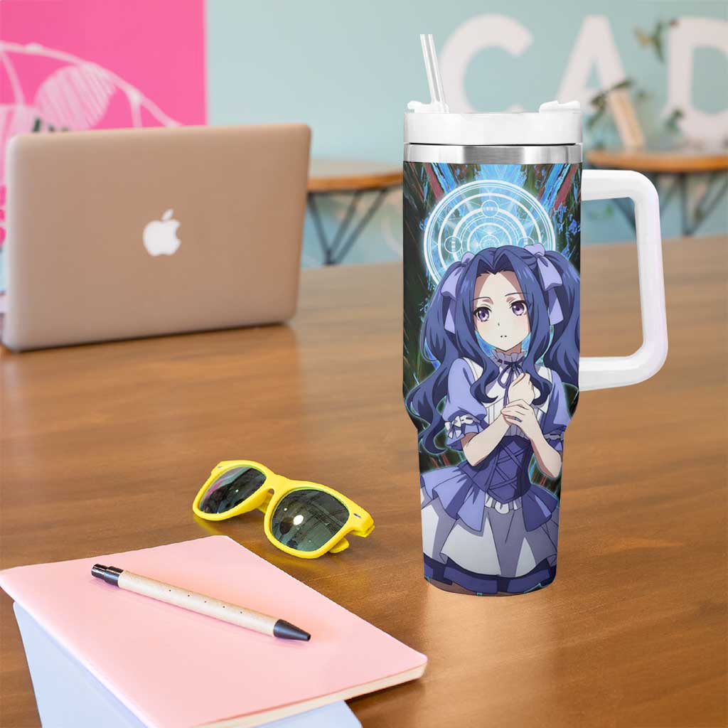 Melty Q Melromarc The Rising of the Shield Hero Tumbler With Handle with Royal Attire and Magical Circle Background - The Mazicc