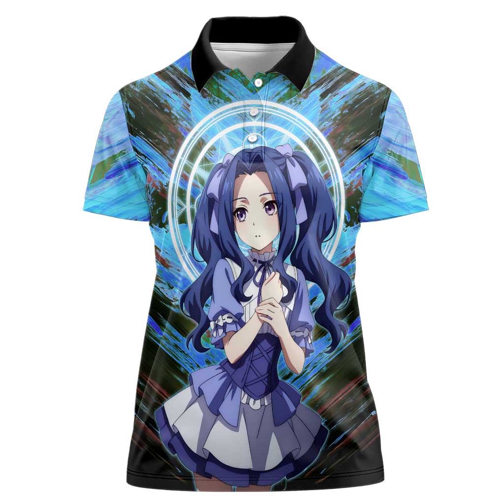 Melty Q Melromarc The Rising of the Shield Hero Women Polo Shirt with Royal Attire and Magical Circle Background - The Mazicc
