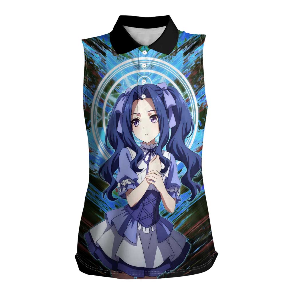 Melty Q Melromarc The Rising of the Shield Hero Women Sleeveless Polo Shirt with Royal Attire and Magical Circle Background - The Mazicc