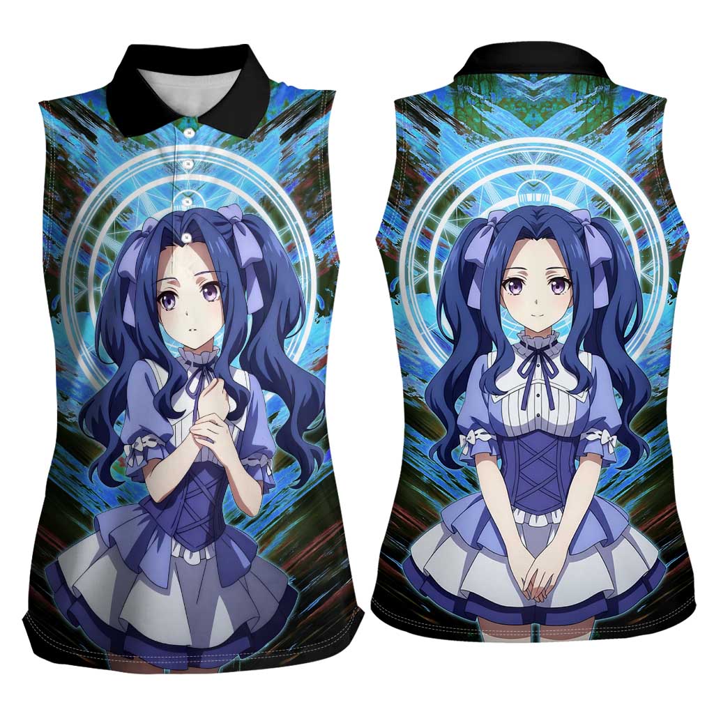 Melty Q Melromarc The Rising of the Shield Hero Women Sleeveless Polo Shirt with Royal Attire and Magical Circle Background - The Mazicc