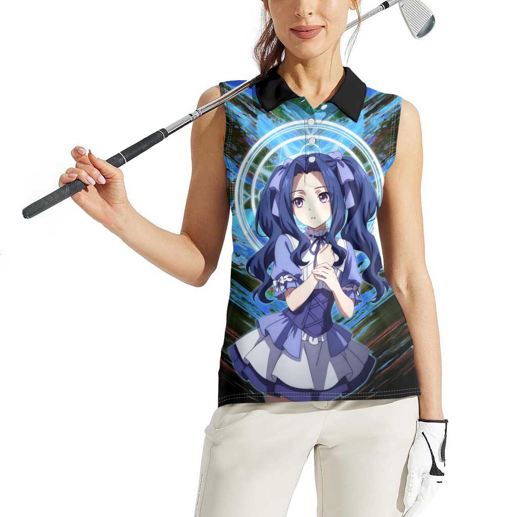 Melty Q Melromarc The Rising of the Shield Hero Women Sleeveless Polo Shirt with Royal Attire and Magical Circle Background - The Mazicc