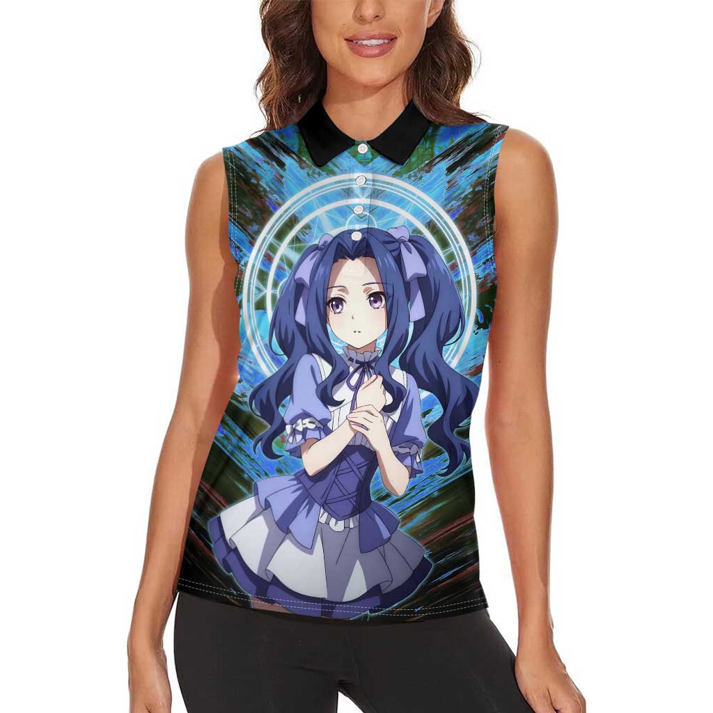 Melty Q Melromarc The Rising of the Shield Hero Women Sleeveless Polo Shirt with Royal Attire and Magical Circle Background - The Mazicc