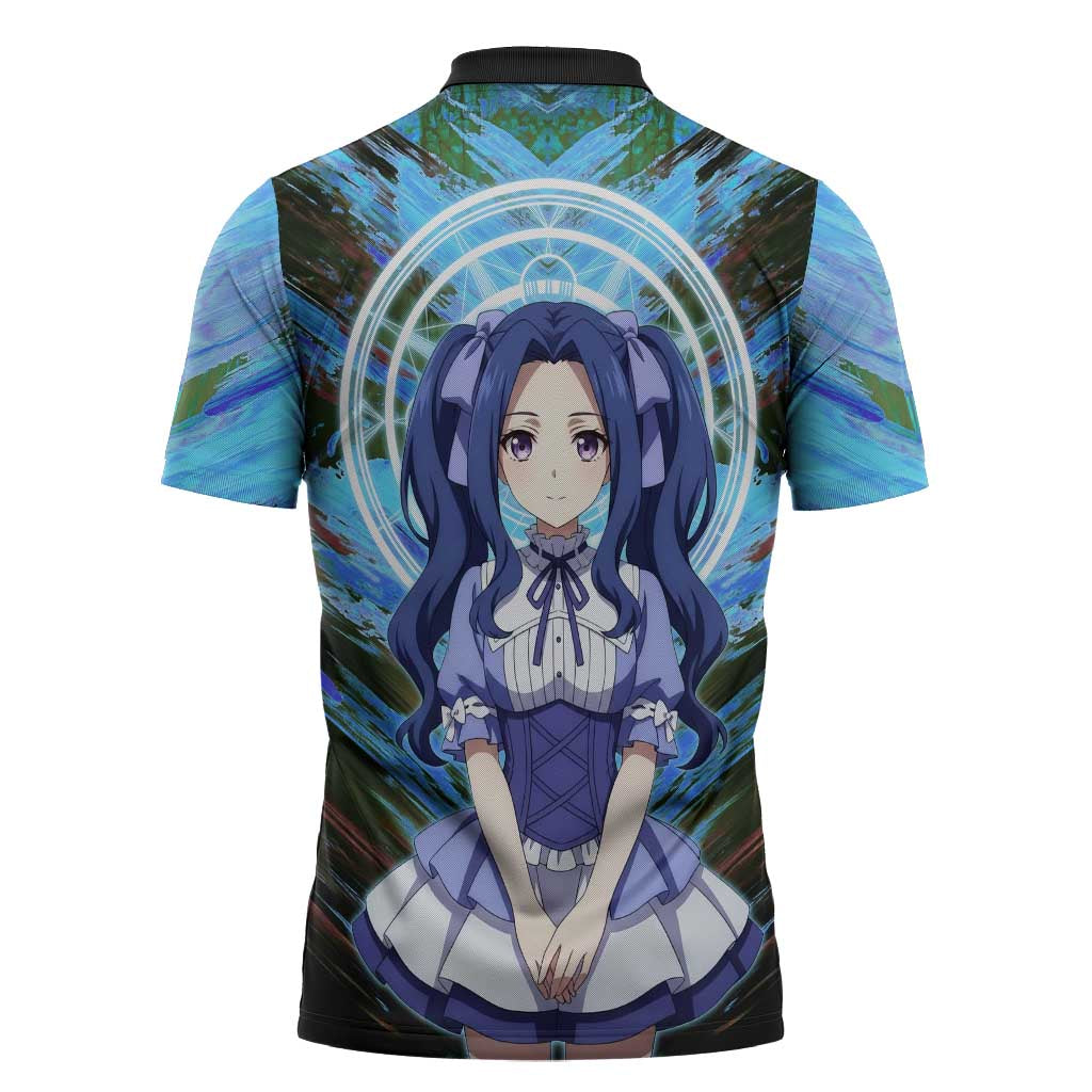 Melty Q Melromarc The Rising of the Shield Hero Zipper Polo Shirt with Royal Attire and Magical Circle Background - The Mazicc