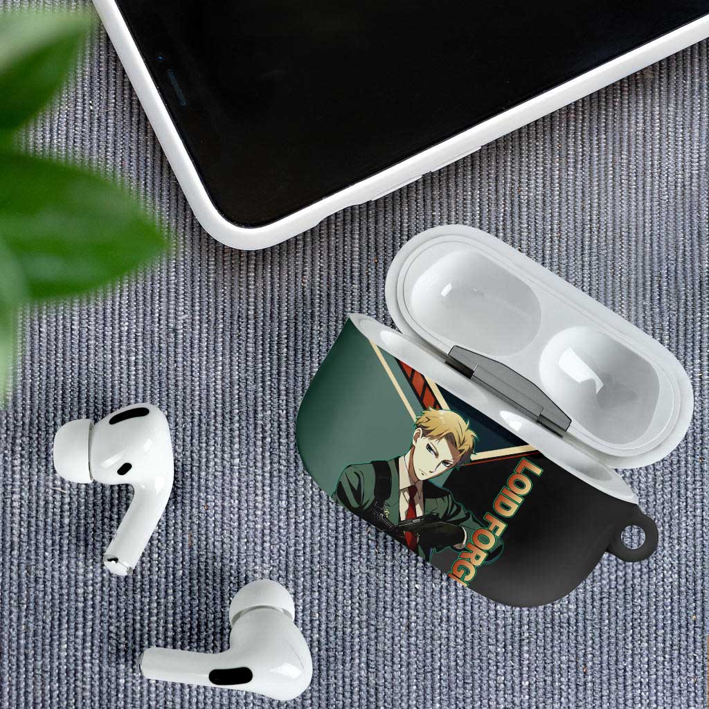Loid Forger Spy x Family Green and Black Theme AirPods Case with Gun Pose and Sharp Agent Style Design - The Mazicc