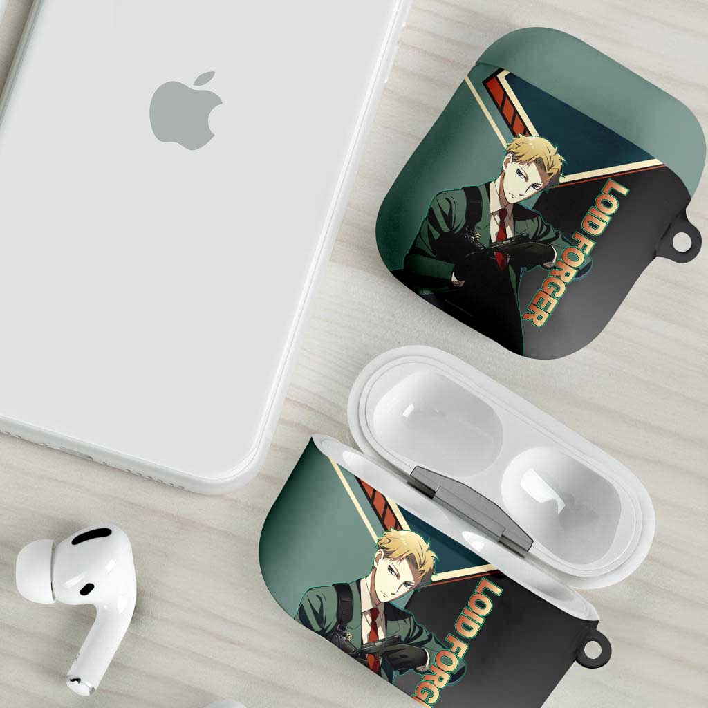 Loid Forger Spy x Family Green and Black Theme AirPods Case with Gun Pose and Sharp Agent Style Design - The Mazicc
