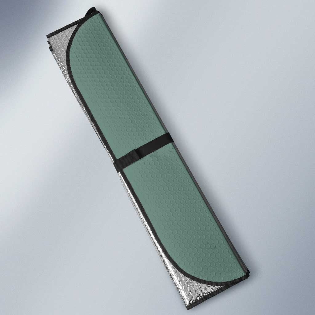 Loid Forger Spy x Family Green and Black Theme Auto Sun Shade with Gun Pose and Sharp Agent Style Design - The Mazicc