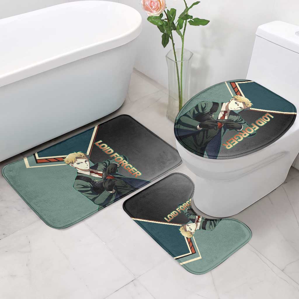 Loid Forger Spy x Family Green and Black Theme Bathroom Set with Gun Pose and Sharp Agent Style Design - The Mazicc