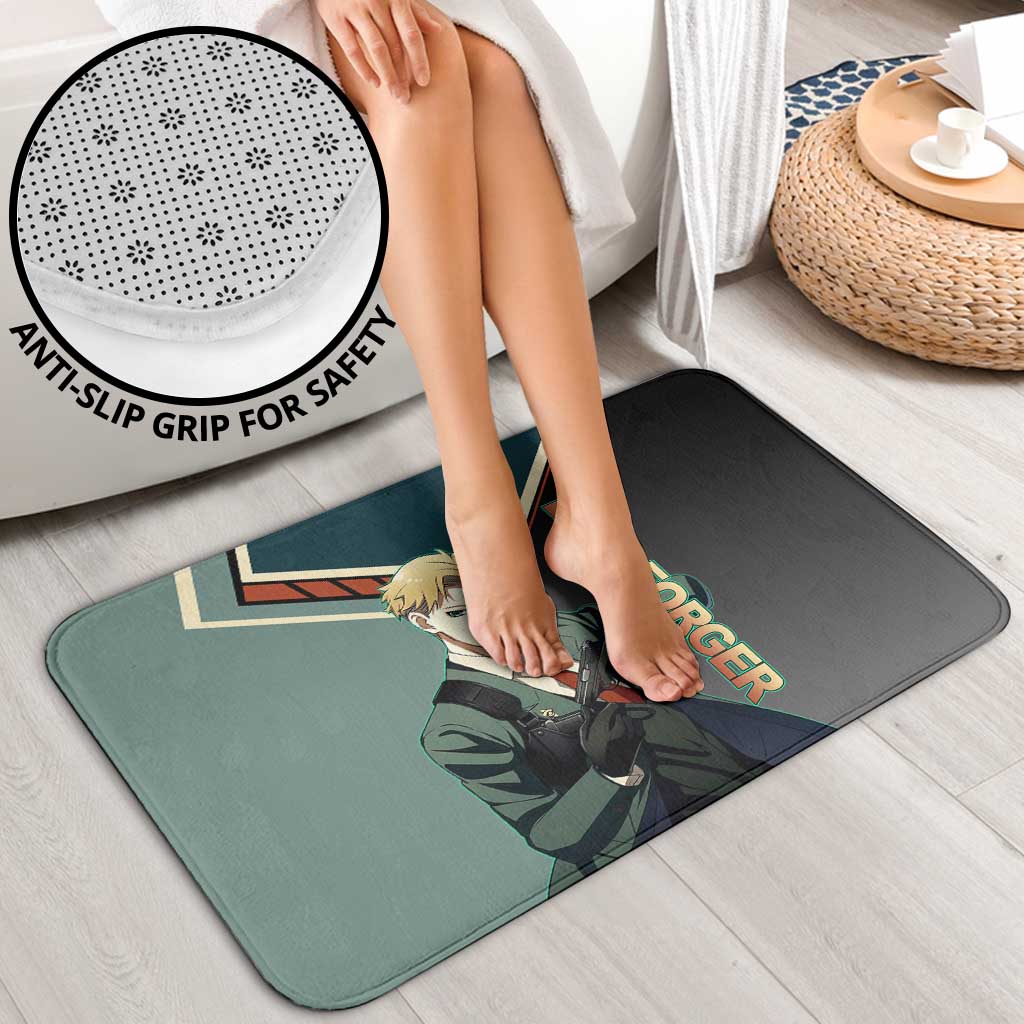 Loid Forger Spy x Family Green and Black Theme Bathroom Set with Gun Pose and Sharp Agent Style Design - The Mazicc