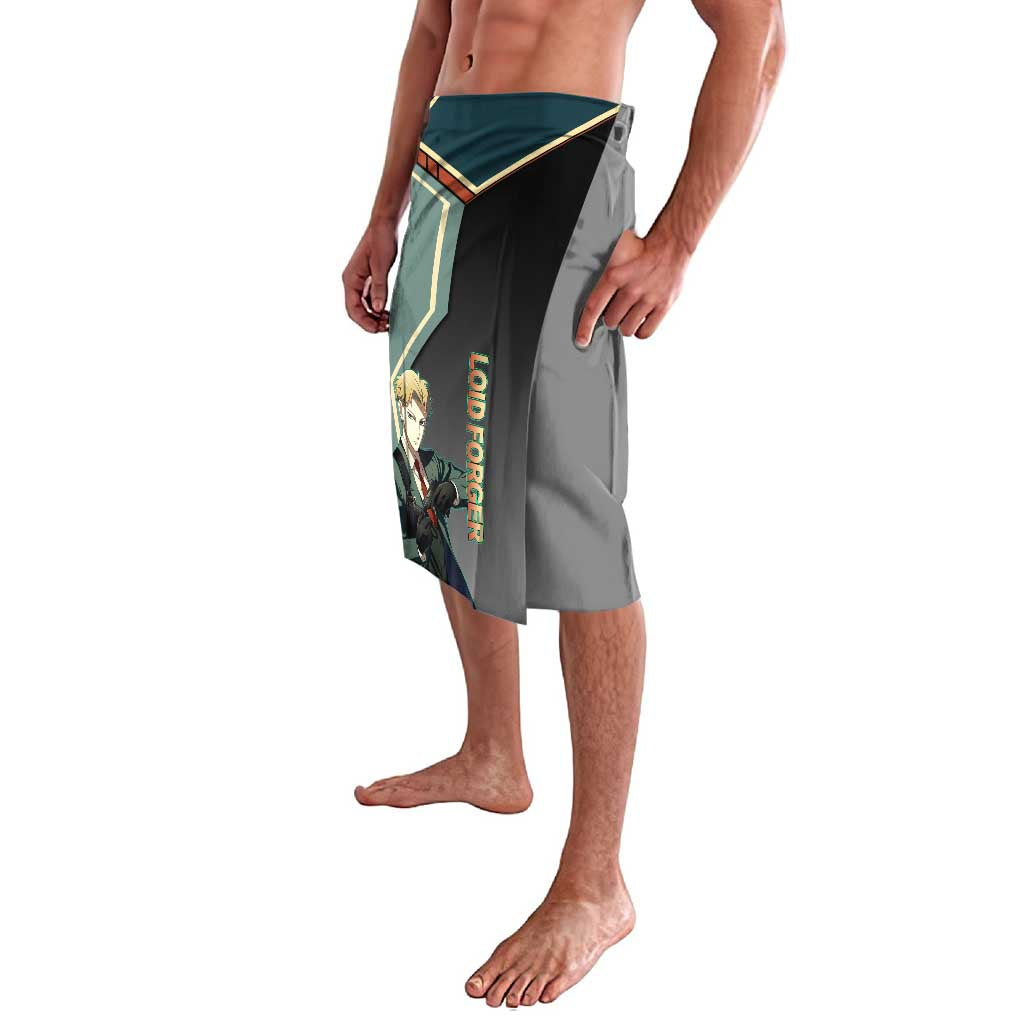 Loid Forger Spy x Family Green and Black Theme Lavalava with Gun Pose and Sharp Agent Style Design - The Mazicc