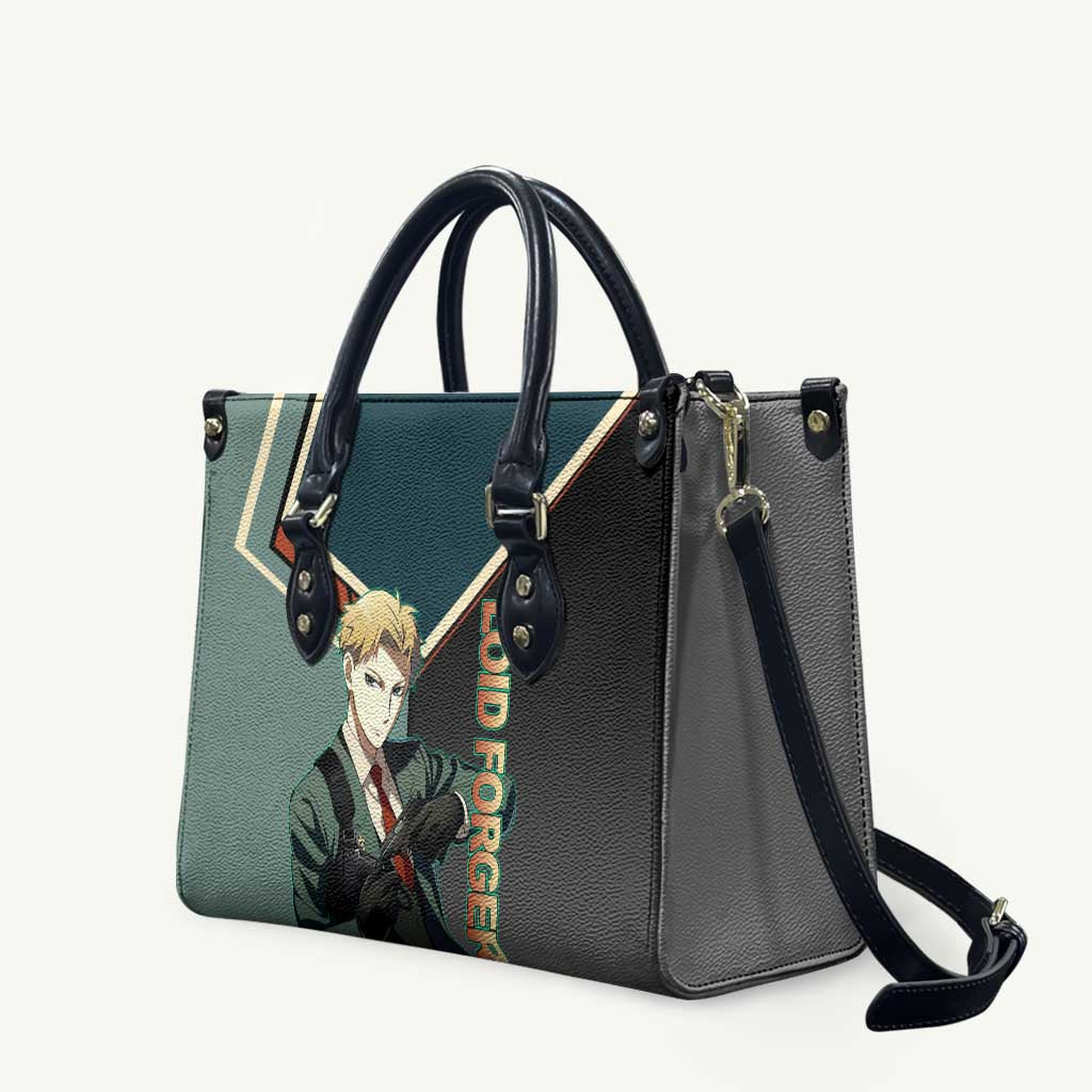 Loid Forger Spy x Family Green and Black Theme Leather Bag with Gun Pose and Sharp Agent Style Design - The Mazicc