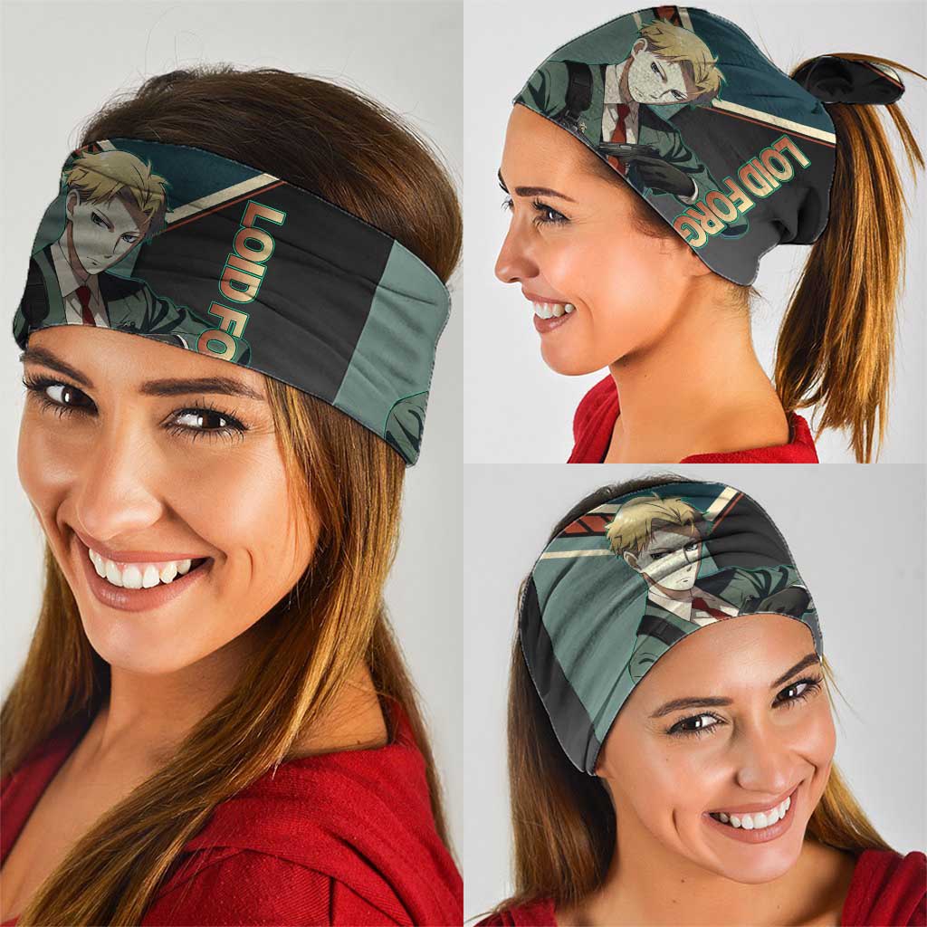 Loid Forger Spy x Family Green and Black Theme Neck Gaiter with Gun Pose and Sharp Agent Style Design - The Mazicc