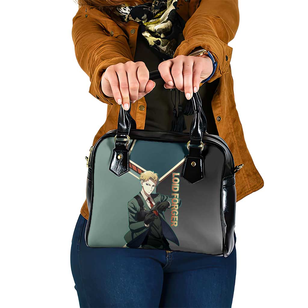 Loid Forger Spy x Family Green and Black Theme Shoulder Handbag with Gun Pose and Sharp Agent Style Design - The Mazicc
