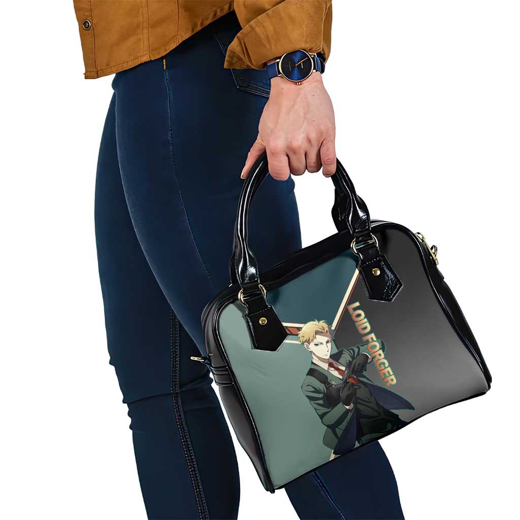 Loid Forger Spy x Family Green and Black Theme Shoulder Handbag with Gun Pose and Sharp Agent Style Design - The Mazicc