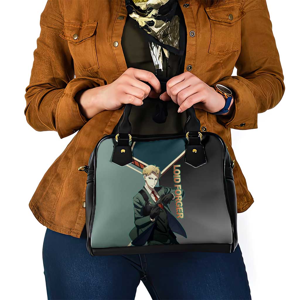 Loid Forger Spy x Family Green and Black Theme Shoulder Handbag with Gun Pose and Sharp Agent Style Design - The Mazicc